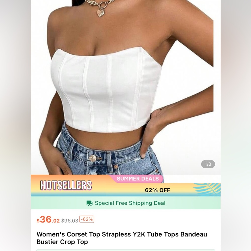 SHEIN White Sleeveless Crop Top Backless